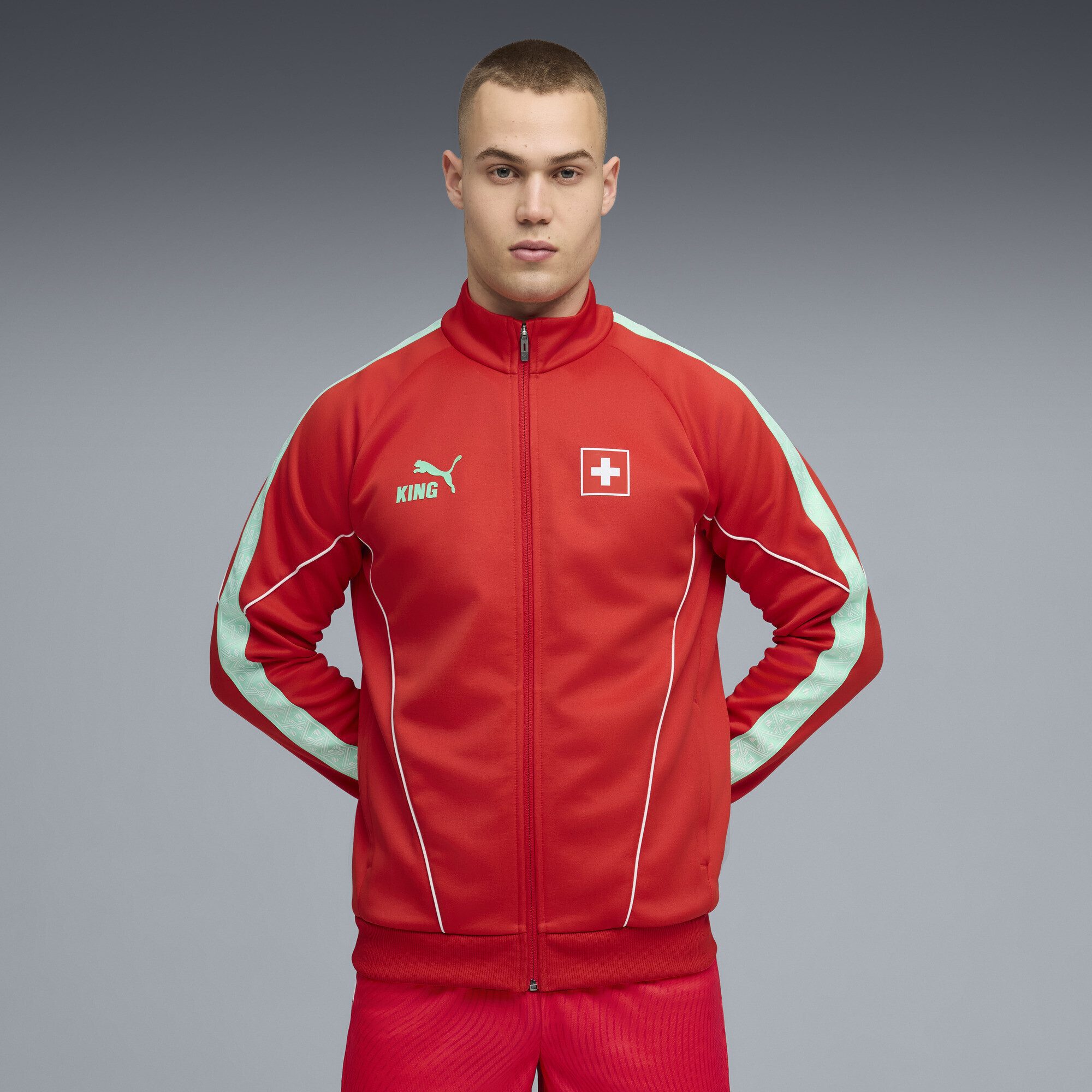 PUMA Sweatjacke Schweiz KING Anthem Jacke Herren