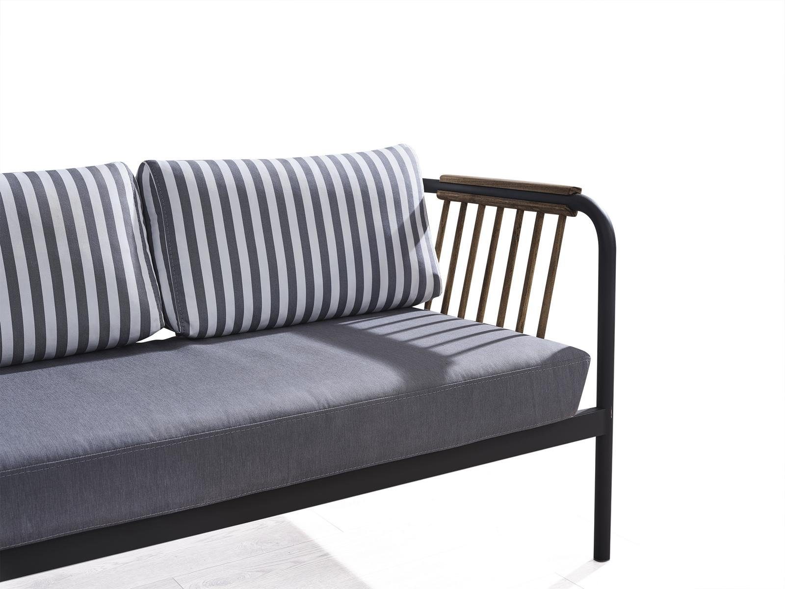 Europe Möbel Grau, Luxus Sofas Made Modern JVmoebel in Sitzer 2 Sofa 2-Sitzer Design