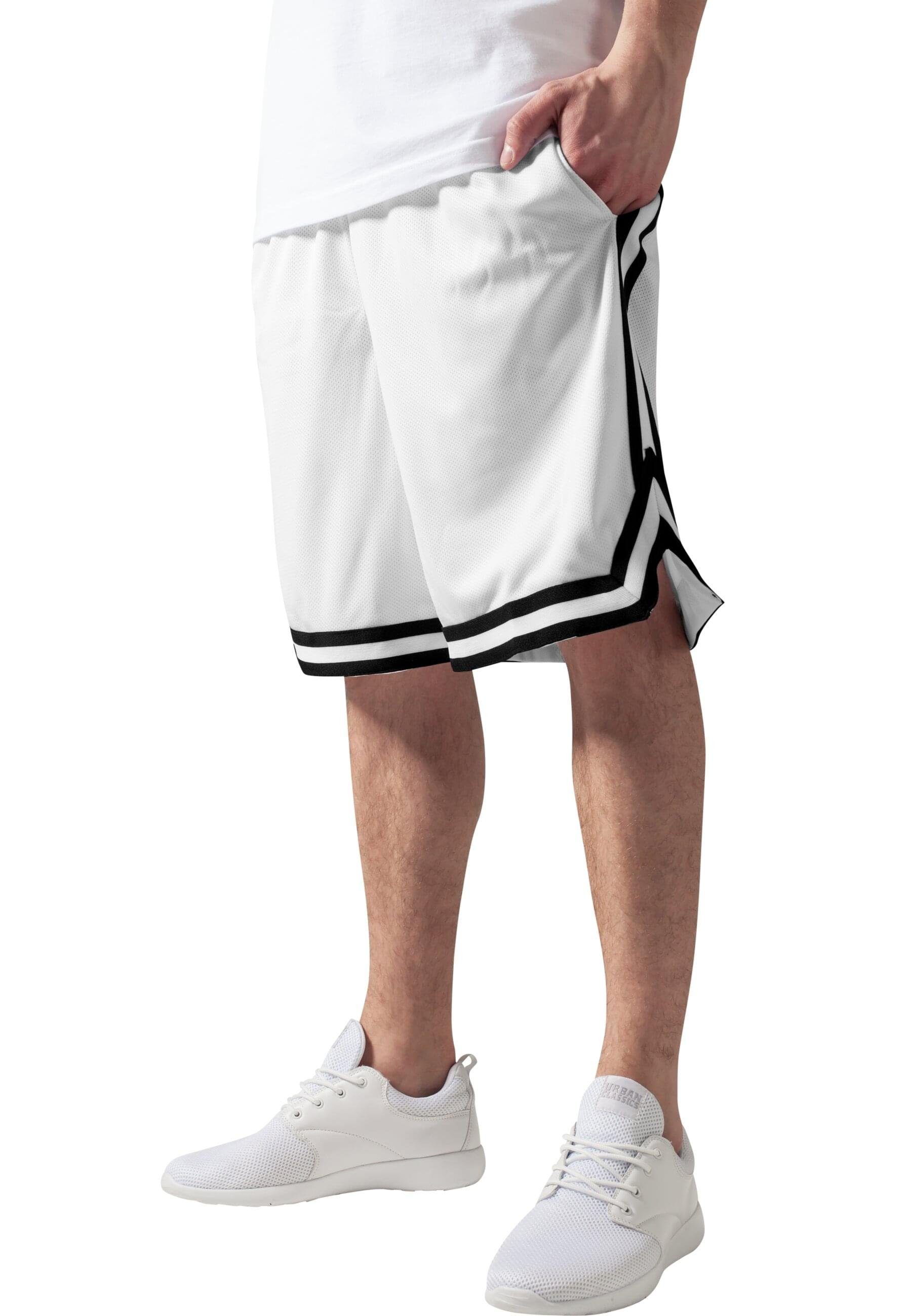 Stoffhose Shorts Stripes white/black/white URBAN Mesh (1-tlg) CLASSICS Herren