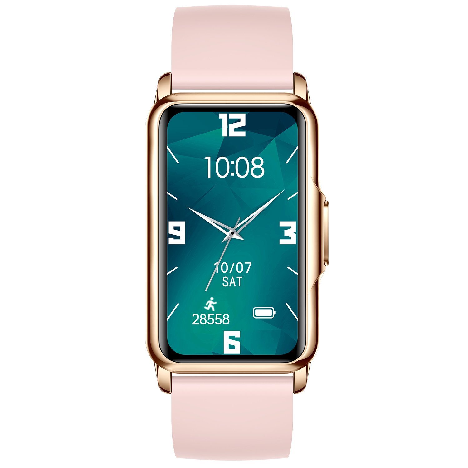 (3,73 Android Haiaveng cm/1,47 Watch, Zoll, und Fitness Gesundheitsfunktionen Smartwatch Smart Smartwatch Lila + Tracker, Rosa Damen Uhr, cm), Damen iOS Fitness