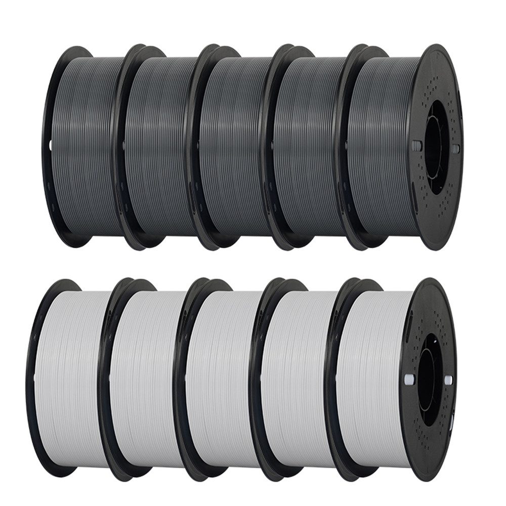 Insma 3d принтер PETG Filament 1.75mm, 10×1kg Spulen, Hohe Maßgenauigkeit & Zähigkeit