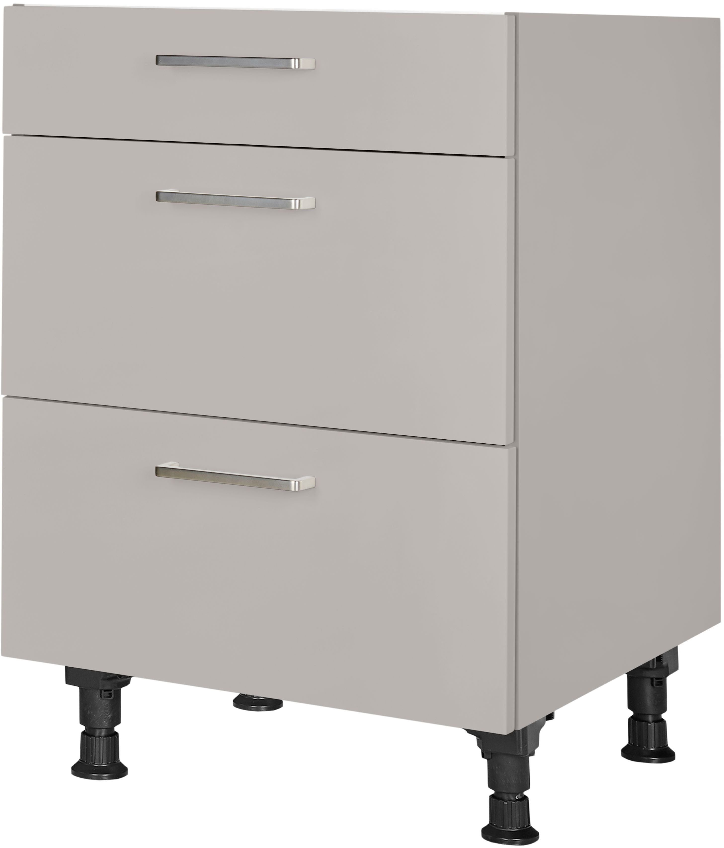nobilia® Unterschrank "Touch", vormontiert, mit höhenverstellbaren Sockelfüßen, in den Breiten 30, 45, 60 und 90 cm, mit Schubkasten und …
