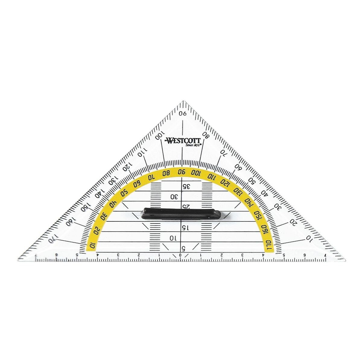 WESTCOTT Geodreieck, 14 cm, mit Griff