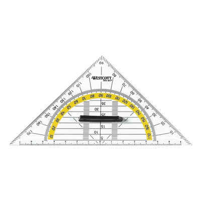 WESTCOTT Geodreieck, 14 cm, mit Griff