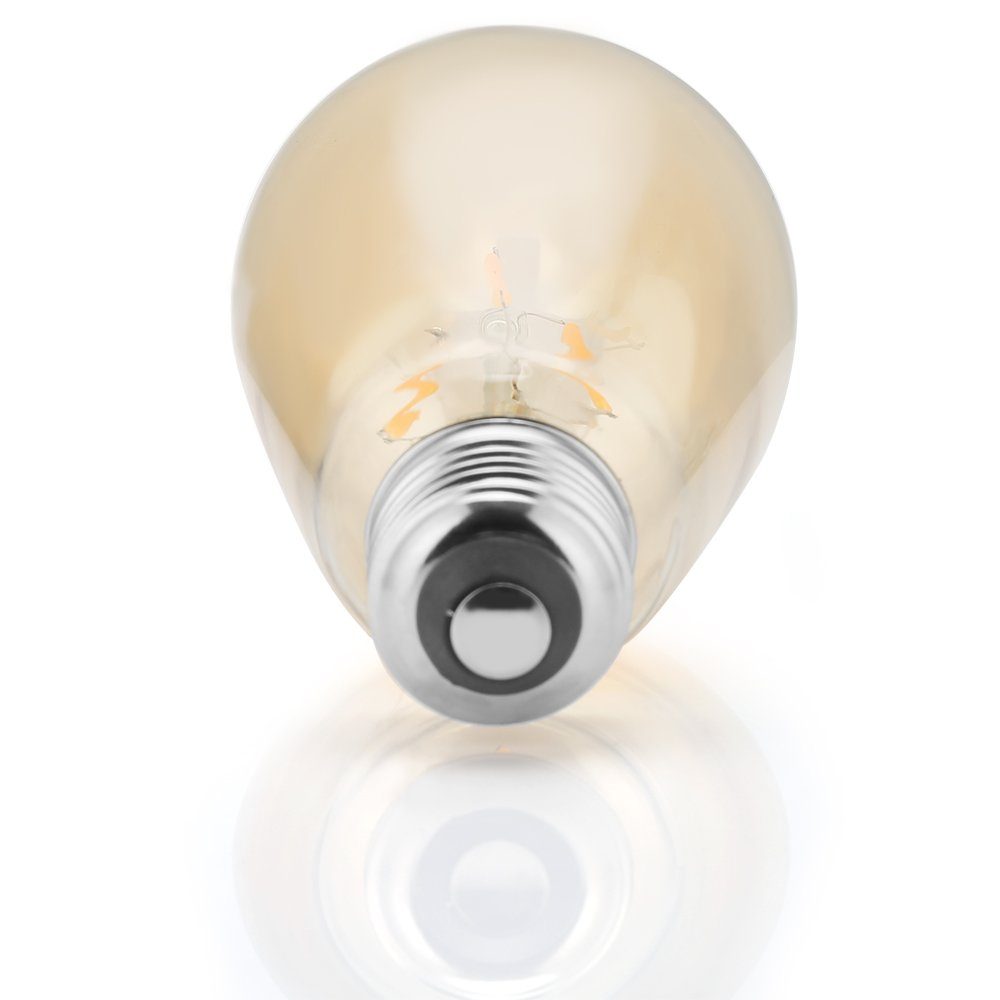 Flutlichtstrahler 2700K Warm E27 LETGOSPT Retro-Licht 4W Edison Glühbirne LED Retro ST64 und Vintage Modell Birne, Amber G125 A Warmweiß, Glühbirne Nostalgie Antike Bulb, LED Stil