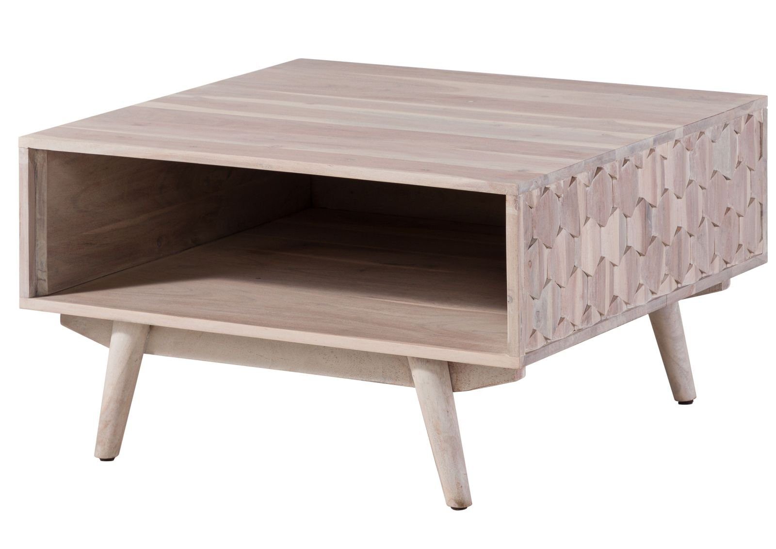 Massivmoebel24 Couchtisch MOSAYK (Couchtisch Akazie 70x70x40 günstig online kaufen