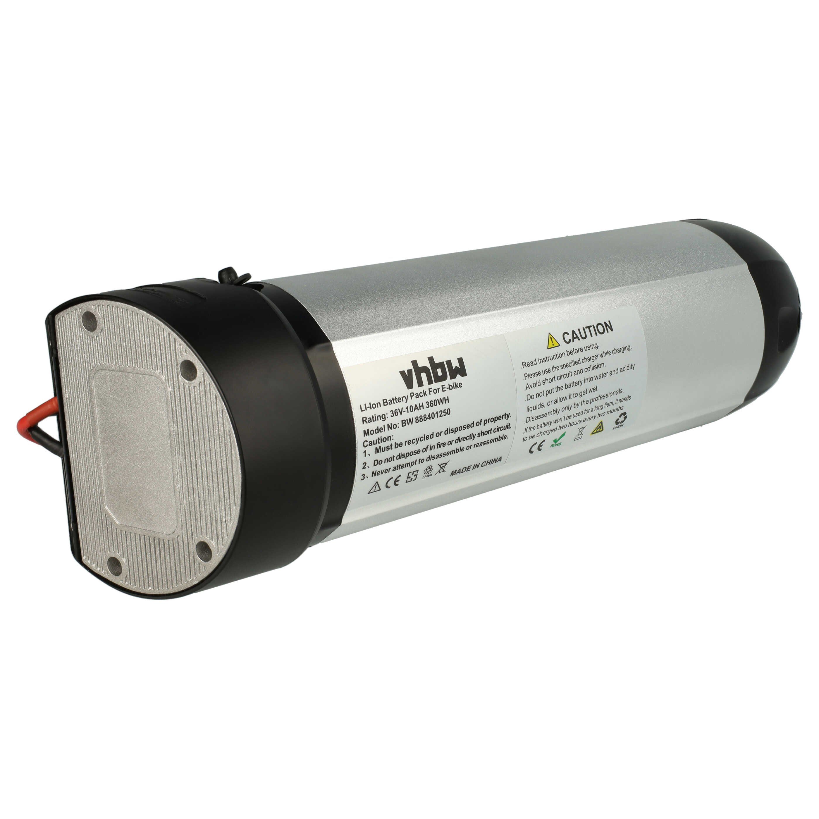 vhbw Akku für Fahrrad / E-Bike (10 Ah, 36 V, Li-Ion, inkl. Ladegerät) E-Bike Akku Akku Li-Ion 10000 mAh (36 V, 1 St), Leistungsfähiger Austausch-Akku für Pedelec, Elektrofahrrad, E-Bike