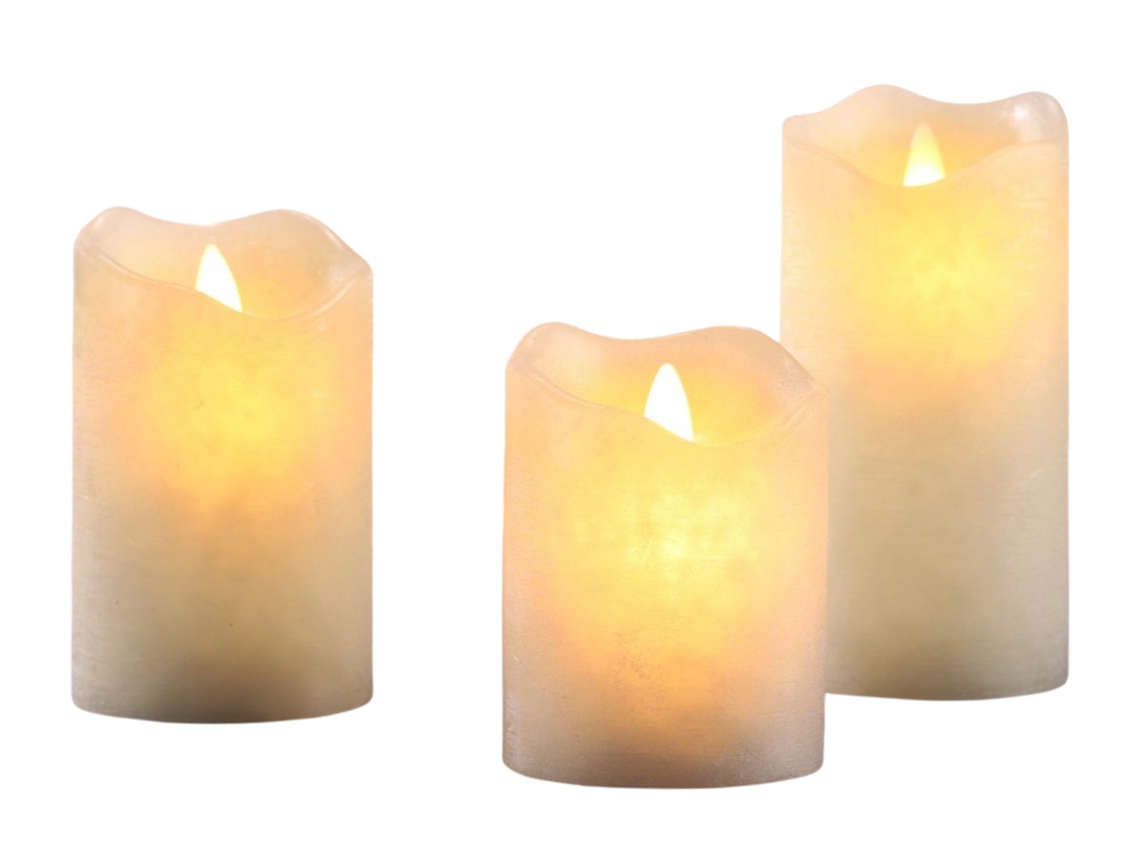 Gravidus LED-Kerze 3er Set Flammenlose LED Kerzen ohne echte Flamme mit Timerfunktion