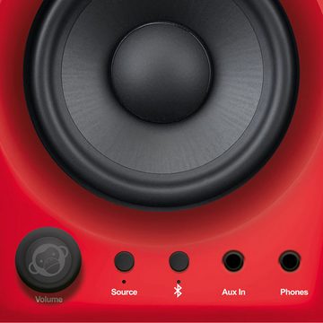 Monkey Banana Gibbon AIR Rot 2 Lautsprecher (Bluetooth, 60 W, mit Schwingungsdämpfer in Rot)