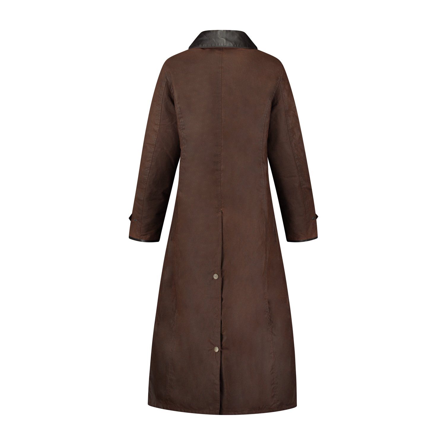 MGO Outdoorjacke Long Coat und Braun winddicht Wax Jane Lady wasserabweisend