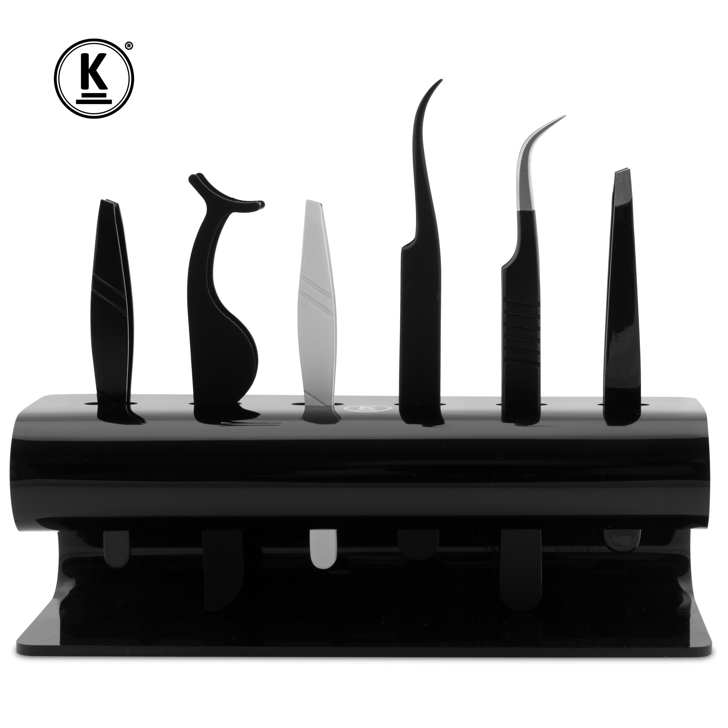 K-Pro Pinzette Pinzettenhalter Kunststoff Pinzetten Pinzetten Ständer schwarz für 6 
