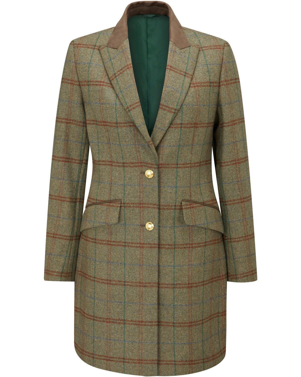 Alan Paine Wollmantel Mantel Tweed Water Repellent Mid-Thigh Coat