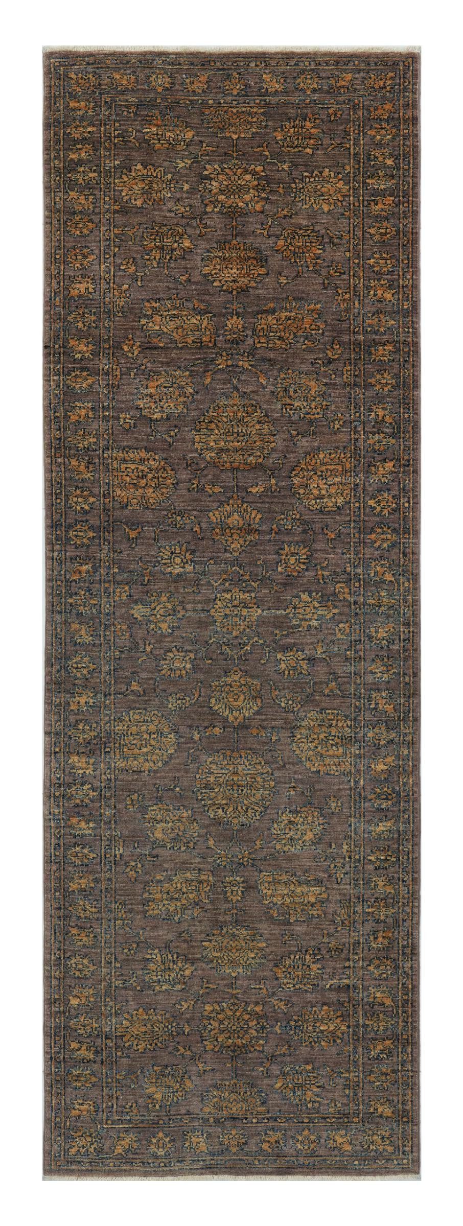 Nain Trading Orientteppich Ziegler Farahan 80x243 Handgeknüpfter Orientteppich Läufer, rechteckig, Höhe: 6 mm