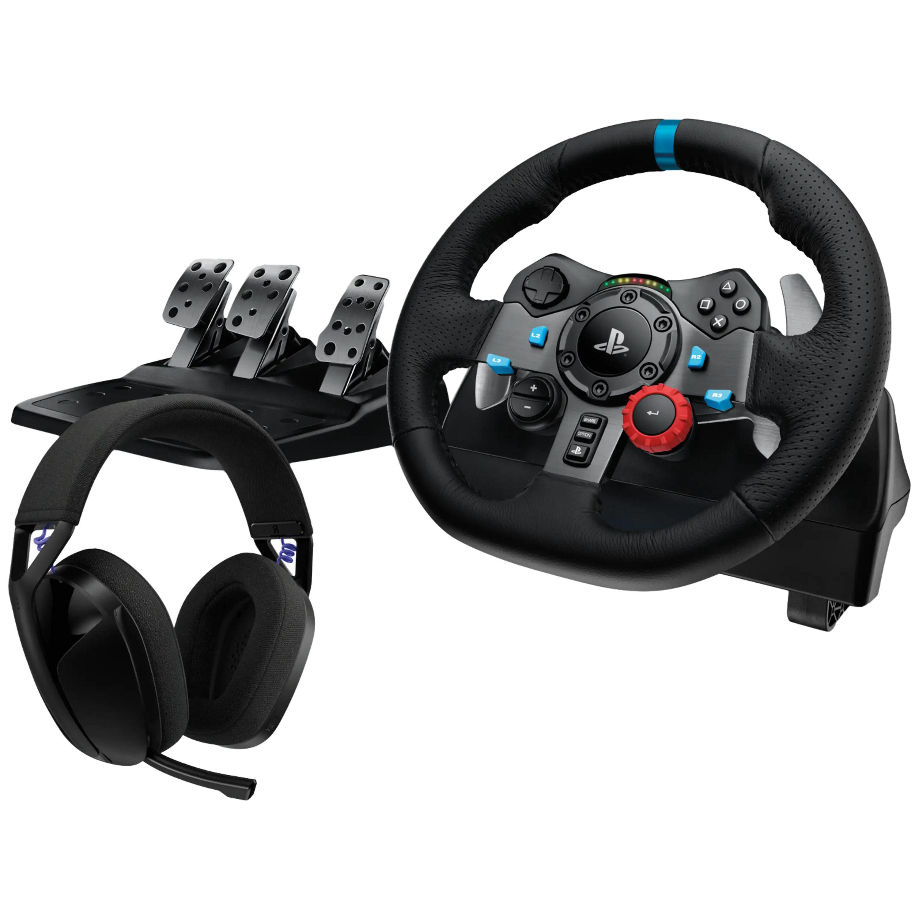 Logitech G LOG G29 EU + G321 Controller (Gaming Lenkrad und Pedalsatz, kompatibel mit PC & PS)