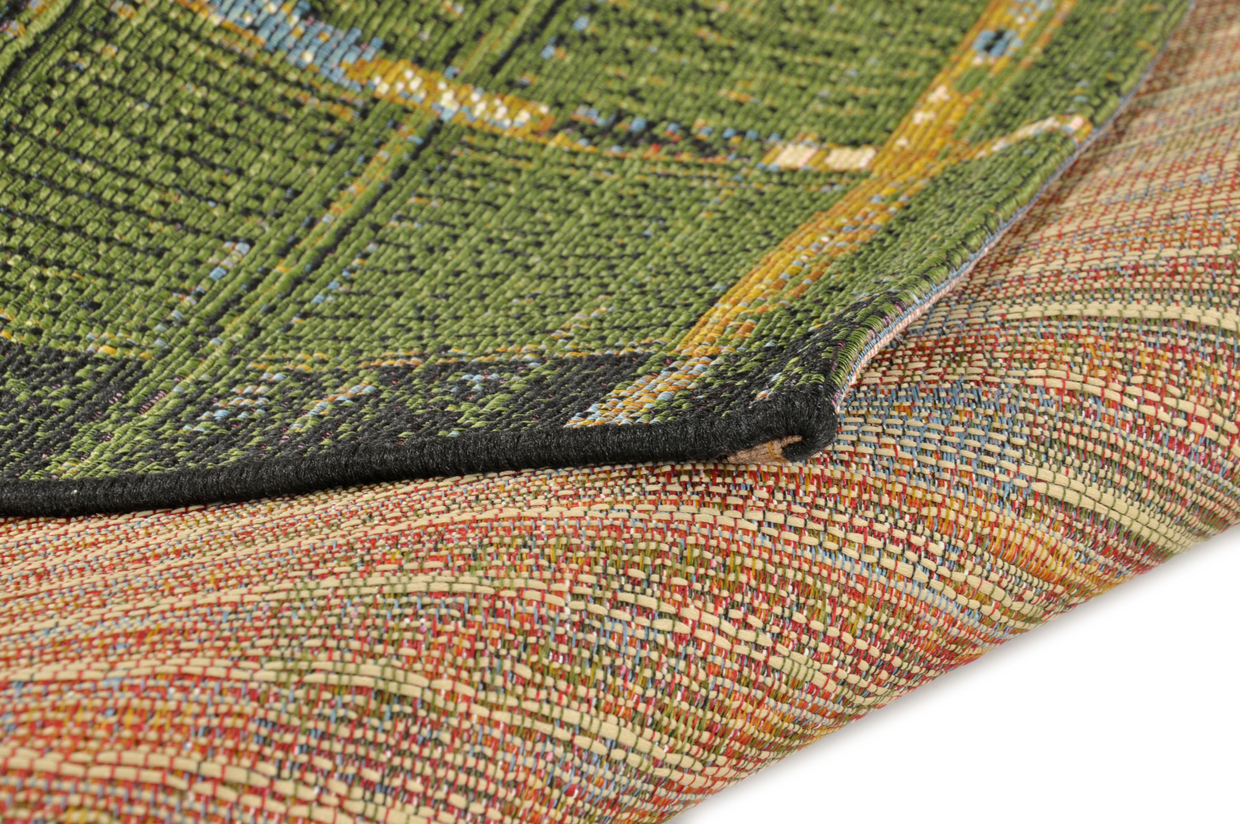 grün Falcone, Teppich In- Flachgewebe, und Ethno Gino Outdoor-Africa geeignet Outdoor mm, Höhe: Style, 5 38, rechteckig,