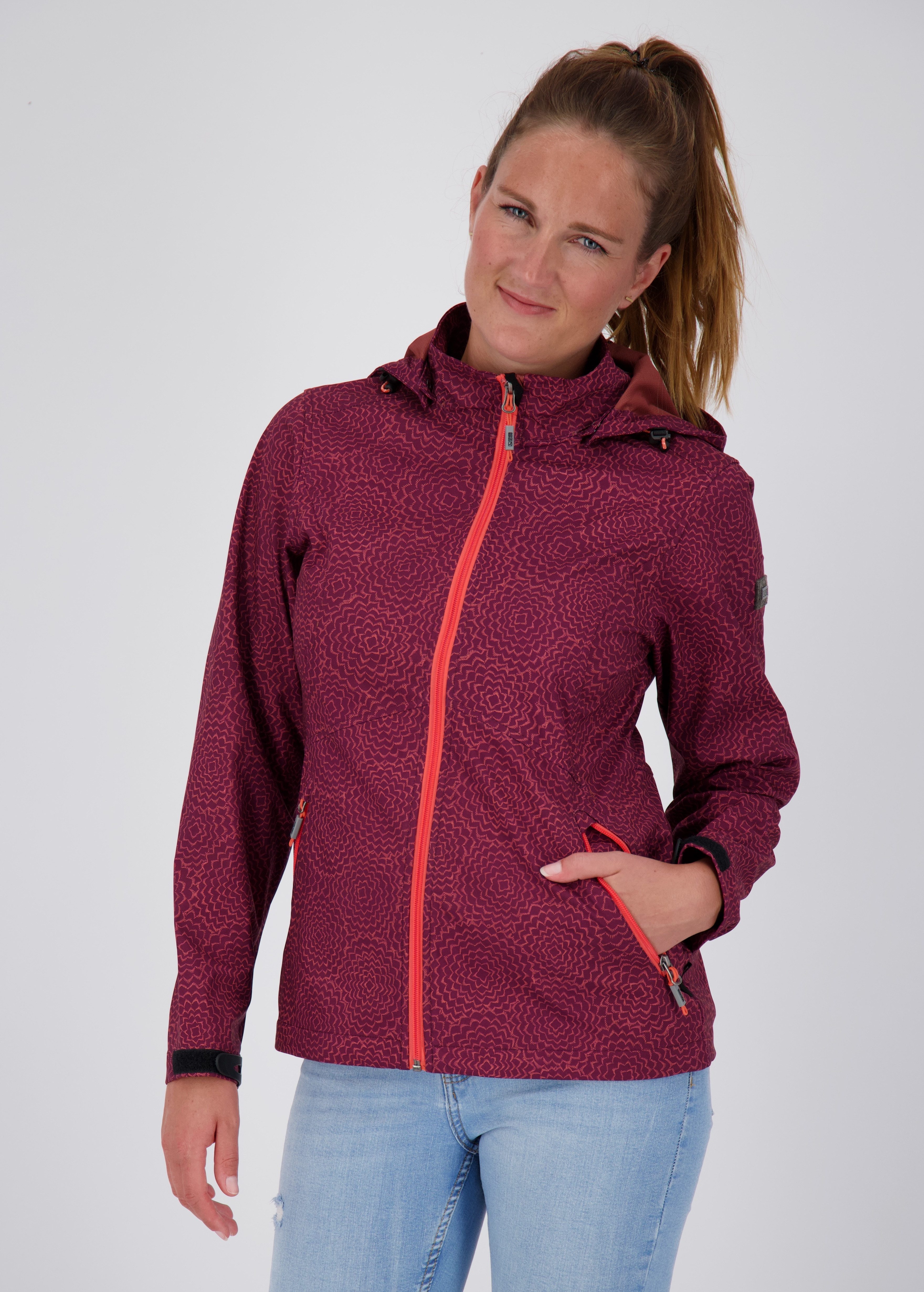 LPO Softshelljacke SHELBY PEAK II leichte Softshelljacke mit All-Over-Print und abnehmbarer Kapuze