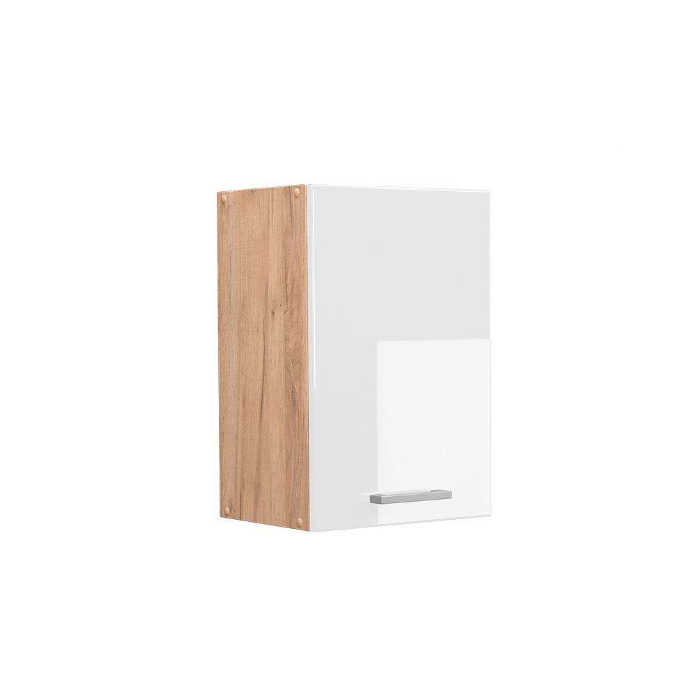 Vicco Hängeschrank R-Line, Weiß Hochglanz/Goldkraft Eiche, günstig online kaufen