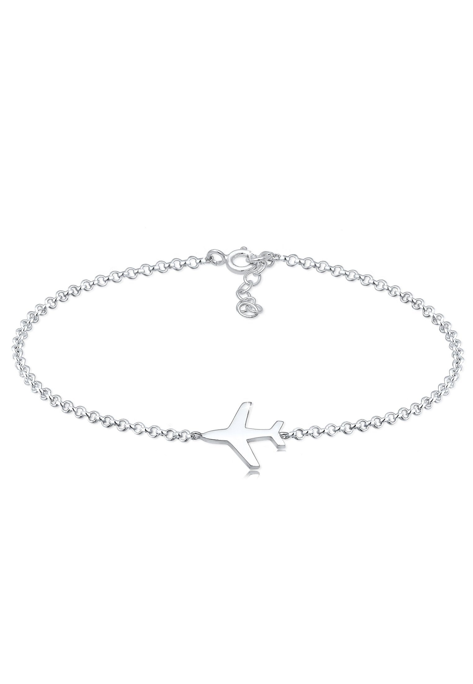 Reise Armband Silber 925 Elli Flugzeug