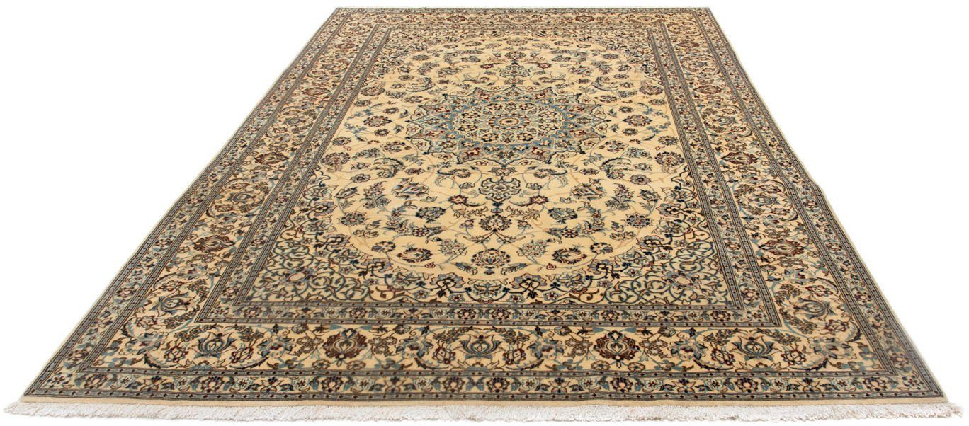 Wollteppich Nain Medaillon Beige 299 x 199 cm, morgenland, rechteckig, Höhe: 10 mm, Unikat mit Zertifikat