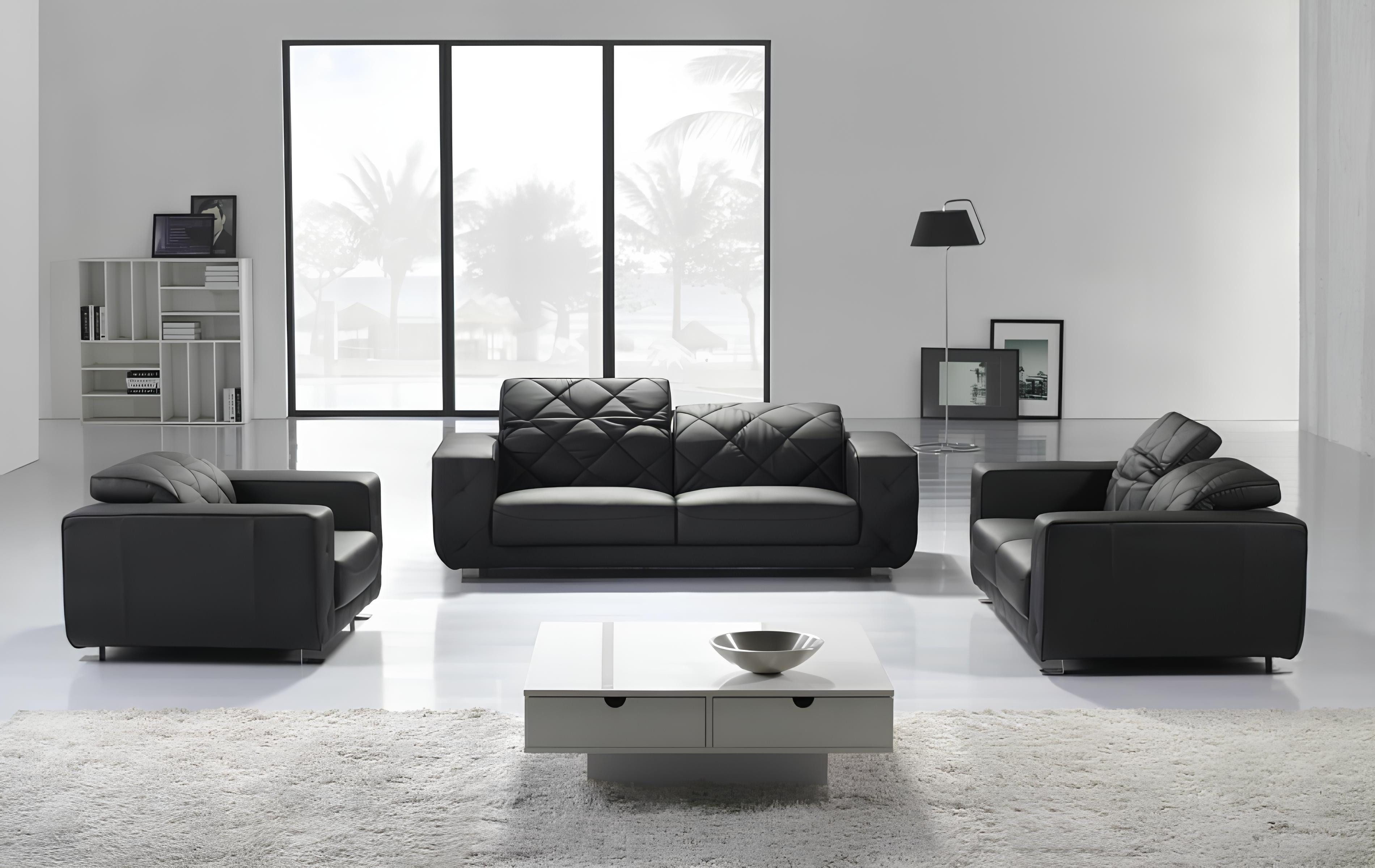 Xlmoebel Polstergarnitur Modernes Ledersofa in hochwertigem Design für stilvolles Wohnen, (3+2 Sitzer, 3-tlg., Sofagarnitur 3+2 Sitzer), Hergestellt in Europa