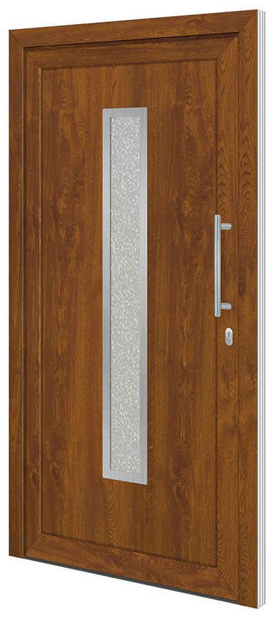 RORO Türen & Fenster Haustür Otto 16, BxH: 110x210 cm, golden oak / weiß, ohne Griff, inklusive Türrahmen