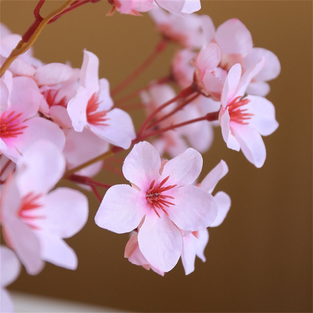 Blumen für Simulierter Pfirsichblütenzweig und Heimdekoration die Kunstblumenstrauß UG, L.Ru Künstliche Wachspflaumenblütenzweig,