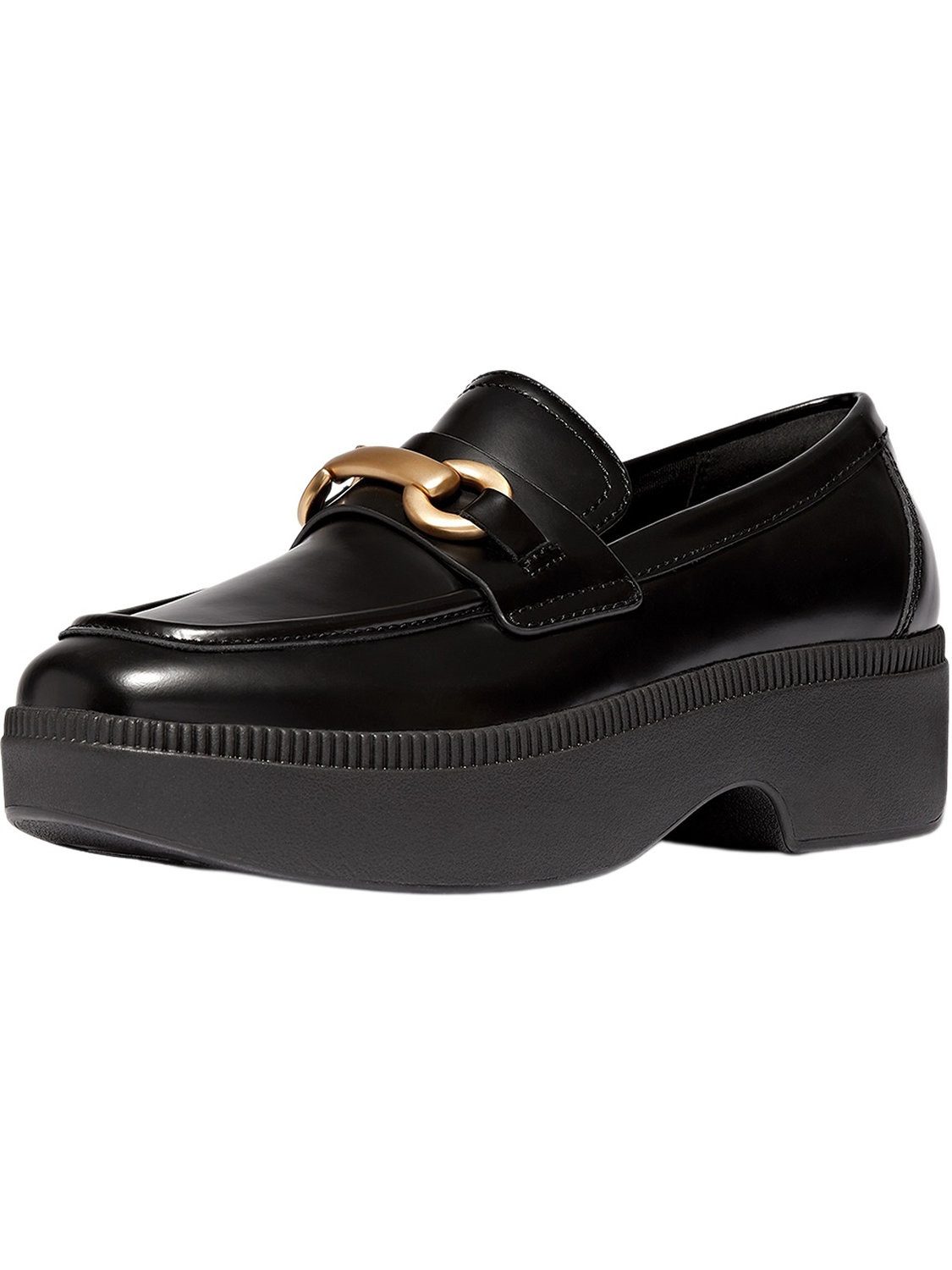 Fitflop F-Luma Chunky-Snaffle Box-Leather D/Wedge Loafers Sneaker