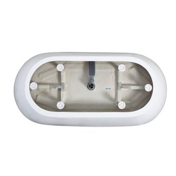 OKWISH Badewanne Freistehende Badewanne aus Acryl Moderne Standbadewanne, (mit Ablaufgarnitur L150/B78/H68 cm)