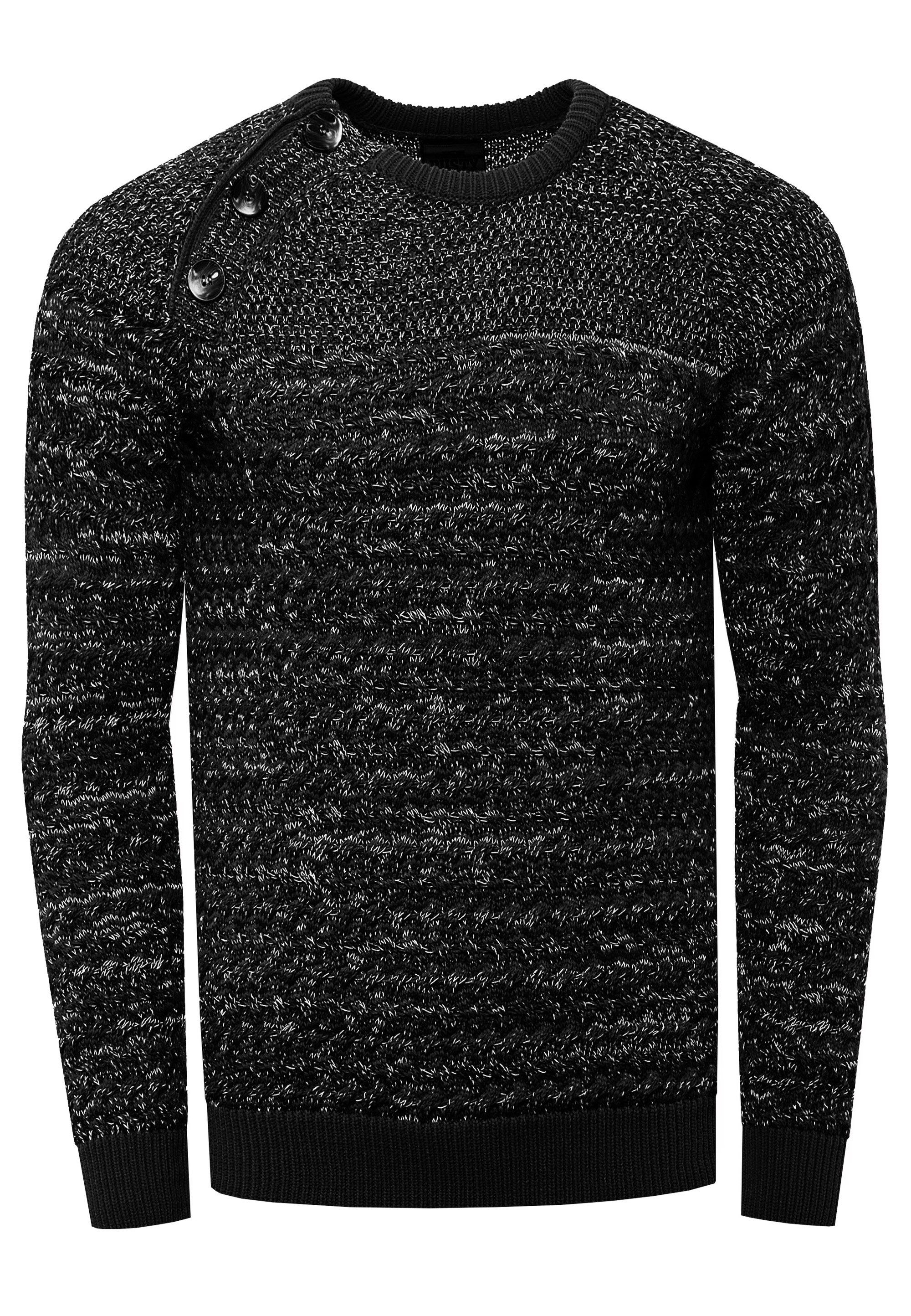 Rusty Neal Strickpullover mit modischen Knöpfen