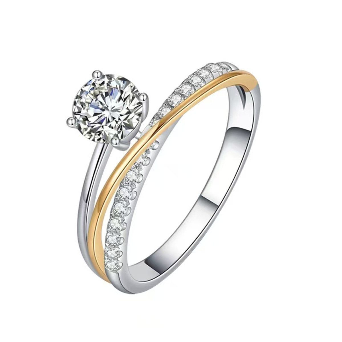 Jumpeak Trauring Lm Labor gezüchteter Diamant,1ct,D,VS1,3EX,Damen-Diamantring, Ehering, Geschenkideen für Damen,Überraschungsgeschenke,Geschenk für muttertag