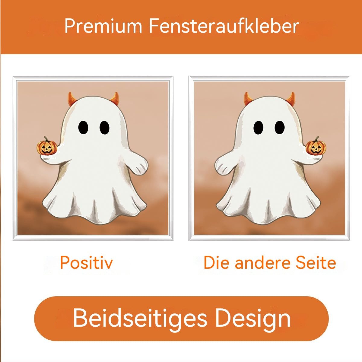 Bomiclss Fensterbild Halloween Fensteraufkleber,wiederverwendbar, Geister-Fensterdeko, Halloween-Dekoration für Innenräume und Zimmer,für Büro und Partys