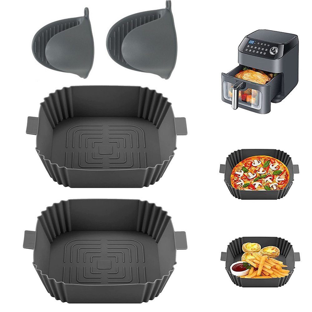 Backform 2 Stück Silikonform Heißluftfritteuse für Backofen, Mikrowelle