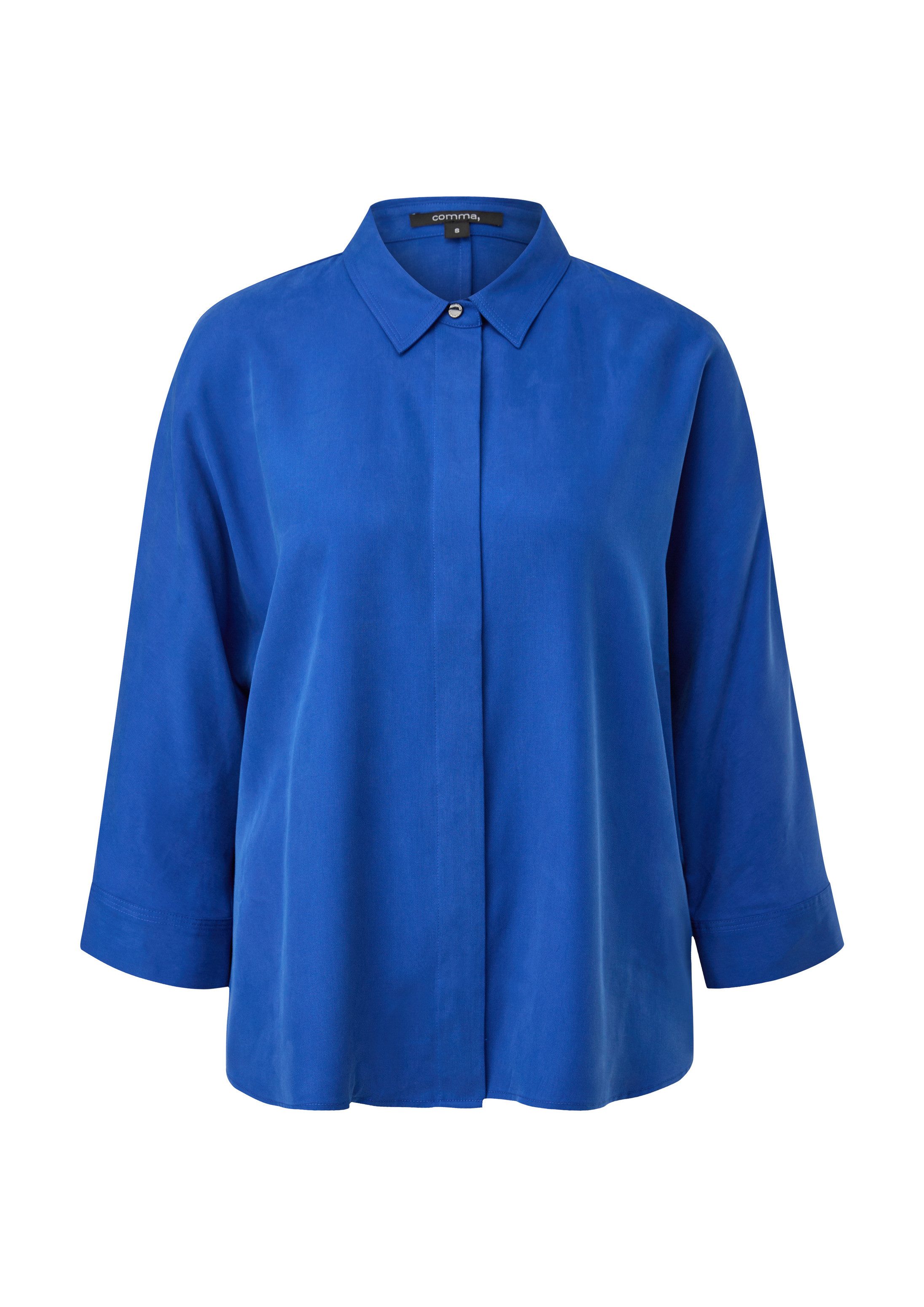 comma Kurzarmbluse Bluse Bluse mit 3/4-Ärmeln