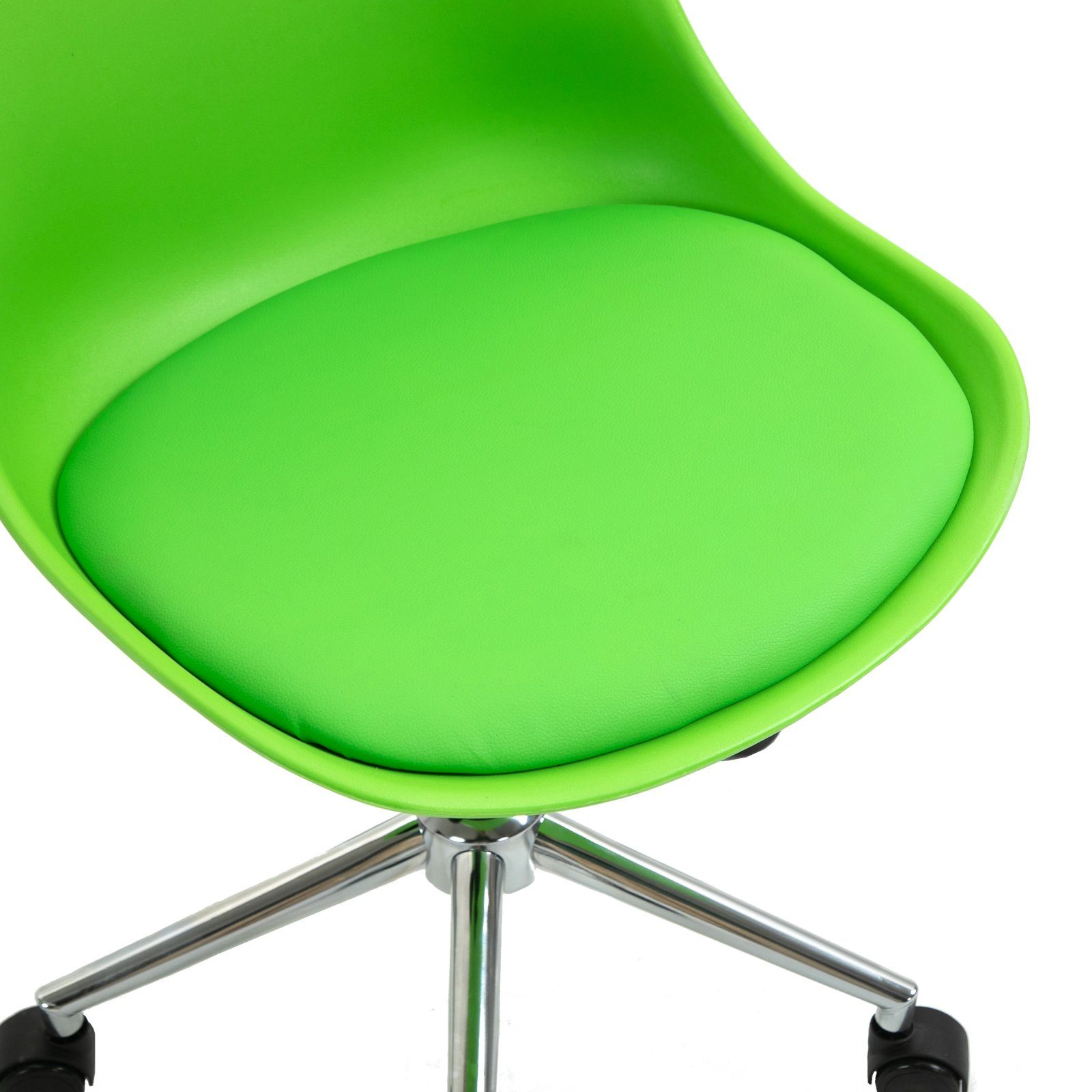 1 (Paket, Rollen höhenverstellbar, St), grün bodenschonende EDDY stufenlos Sitzkomfort, grün | SVITA Schreibtischstuhl hoher