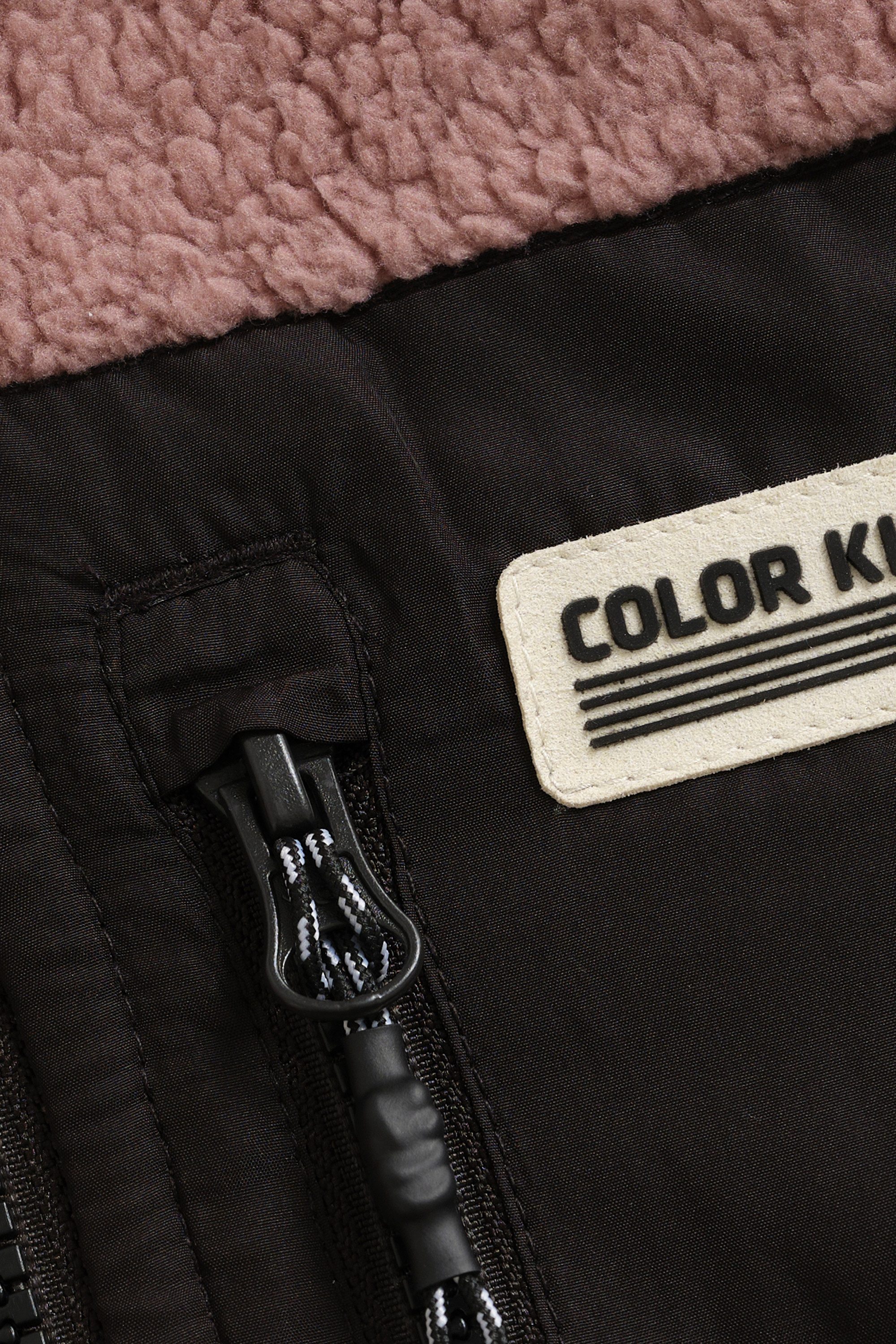 COLOR KIDS Plüschjacke COFleece Flauschige Teddy-Jacke