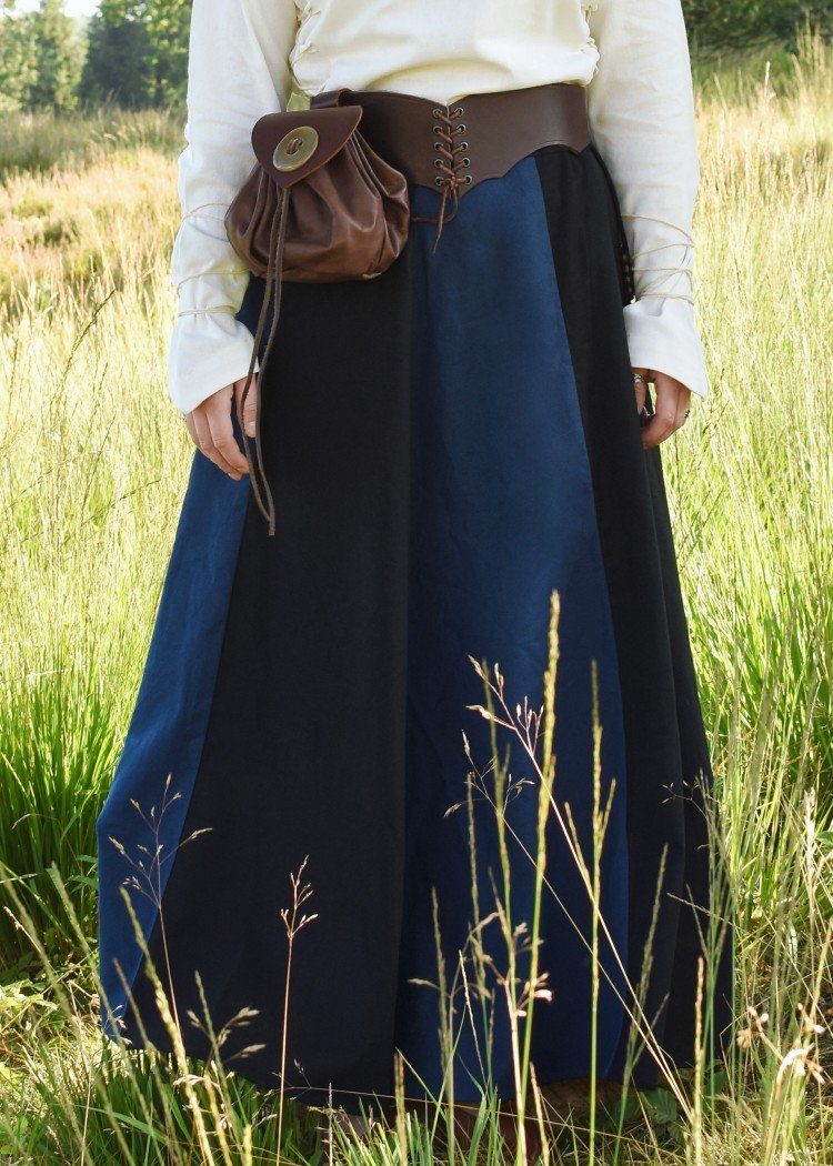 Battle Merchant Ritter-Kostüm Markt-Mittelalter Rock Schwarz/Blau Größe XL günstig online kaufen