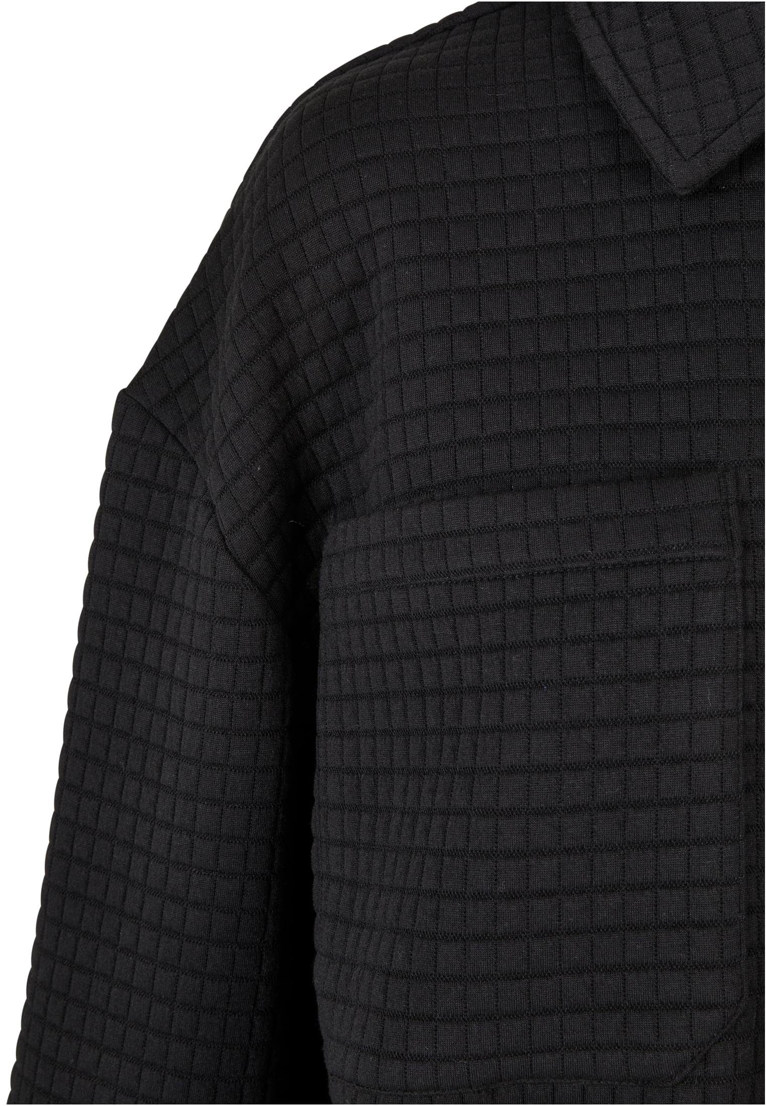 black Quilted Ladies Overshirt Damen Sweatjacke Sweat (1-tlg) URBAN CLASSICS