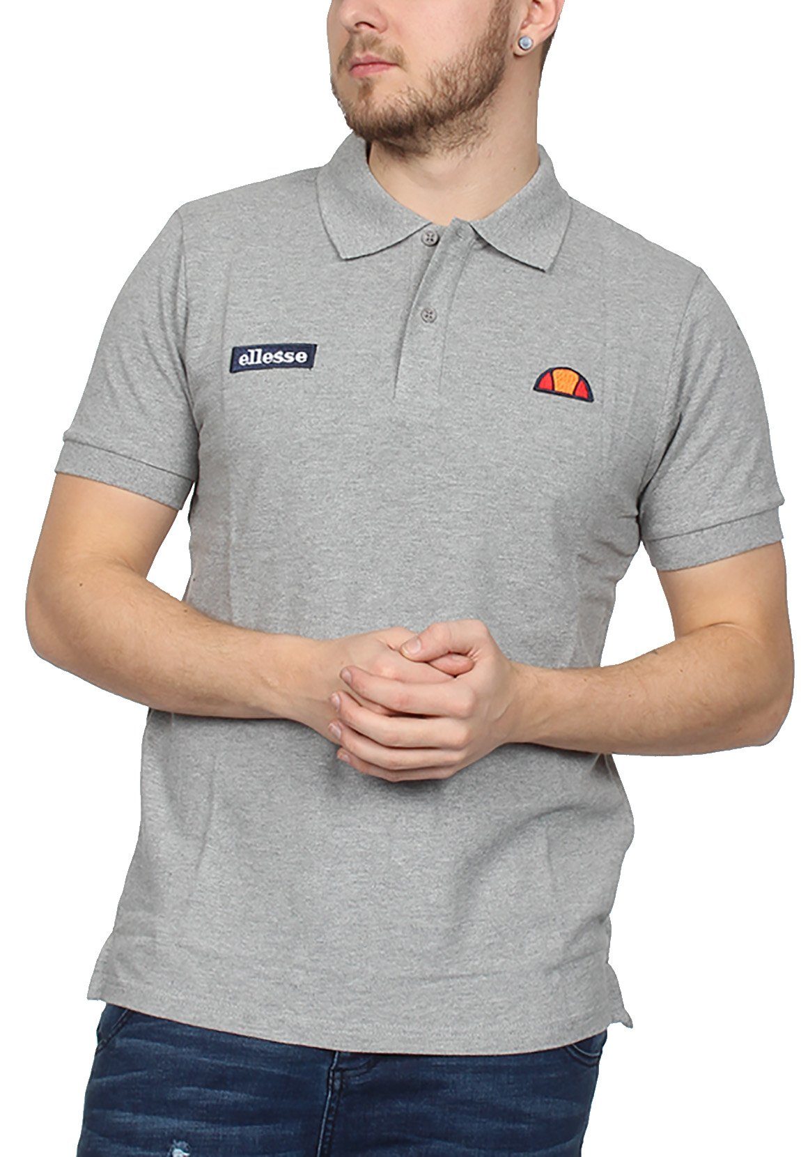 Ellesse Poloshirt Ellesse Poloshirt Herren MONTURA POLO Grau Athletic Grey Marl