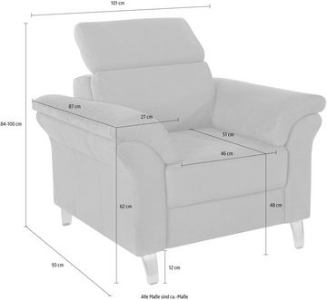sit&more Sessel Arngast, inklusive Federkern und Kopfteilverstellung