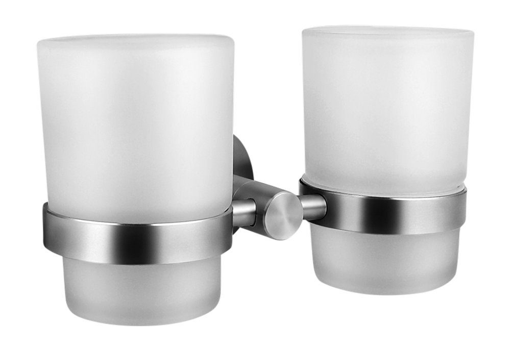 Ambrosya Zahnbürstenhalter Zahnbürstenhalter aus Edelstahl mit Glas - Подставки для зубных щеток Halter, einfache Selbstmontage