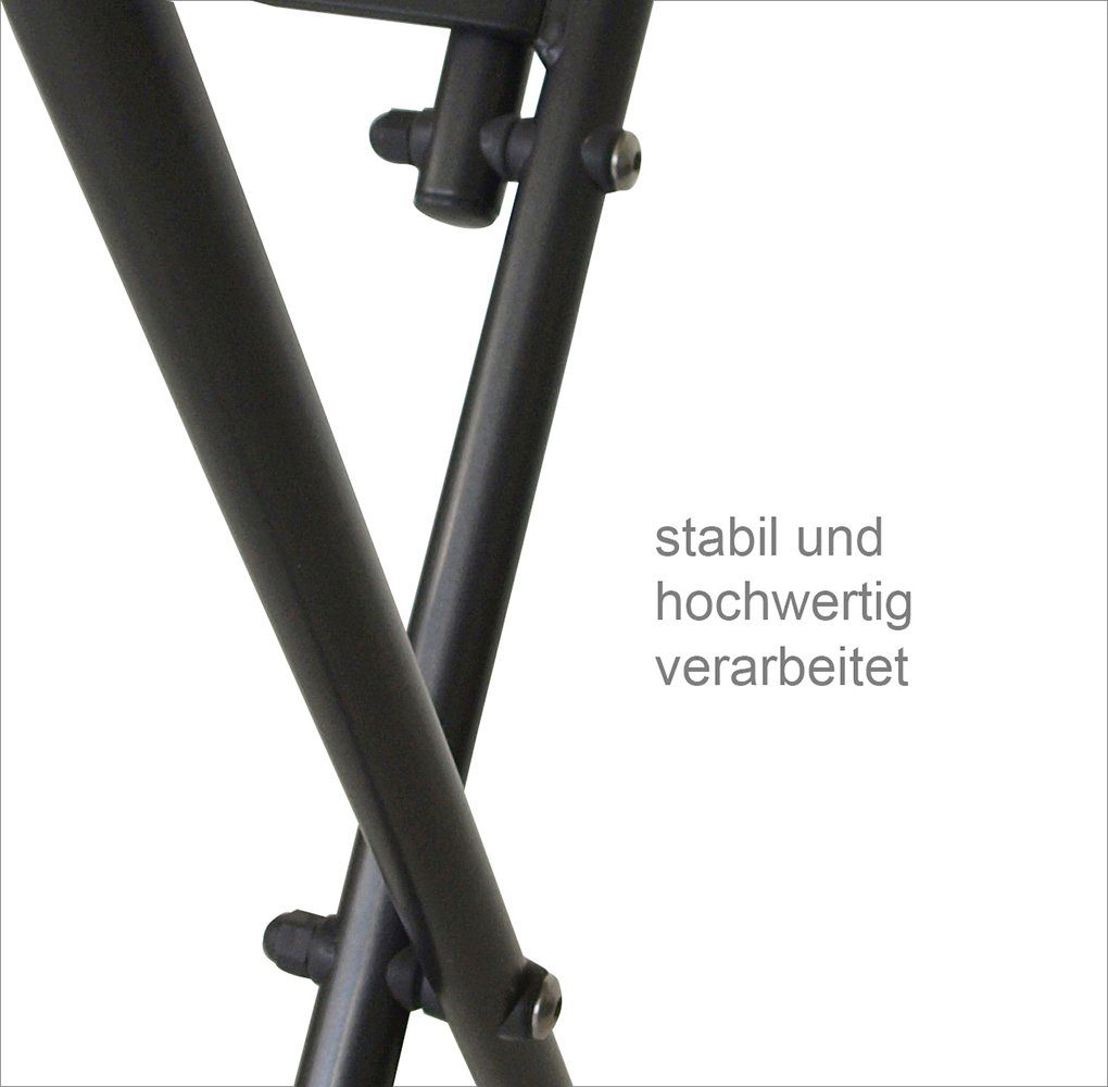 DEGAMO Bistrotisch MOCCA (1-St), 60cm rund, Streckmetall eisengrau, klappbar