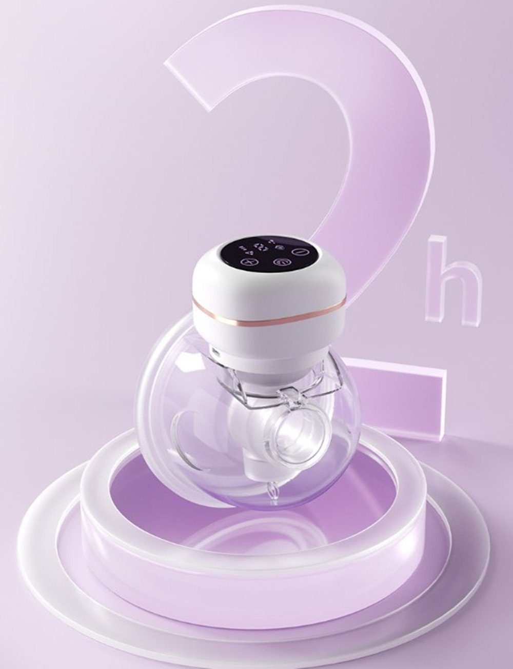 XDeer Elektrische Milchpumpe Milchpumpe Modi Stufen, mit 3 und pink Milchpumpe frei, Stück Elektrisch,Milchpumpe 27 Massage Tragbare 1/2 Haende LCD 2-tlg