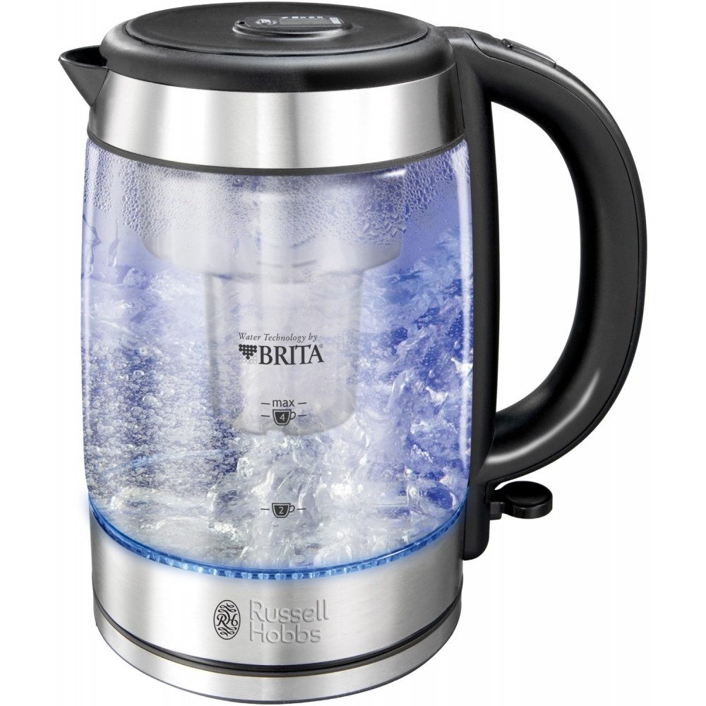RUSSELL HOBBS Wasserkocher 20760-57 Clarity Wasserkocher Edelstahl/Glas, 1.5 l, 2200 W
