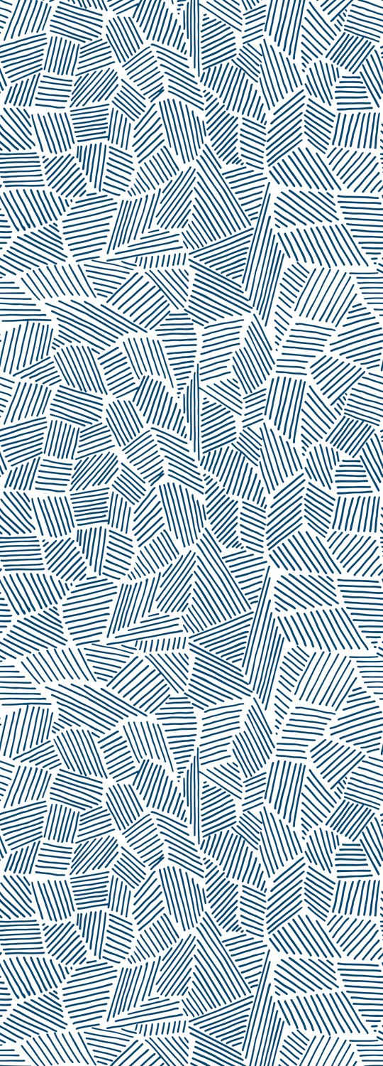 queence Vinyltapete »Muster-Blau«, gemustert, 90 x 250 cm, selbstklebend