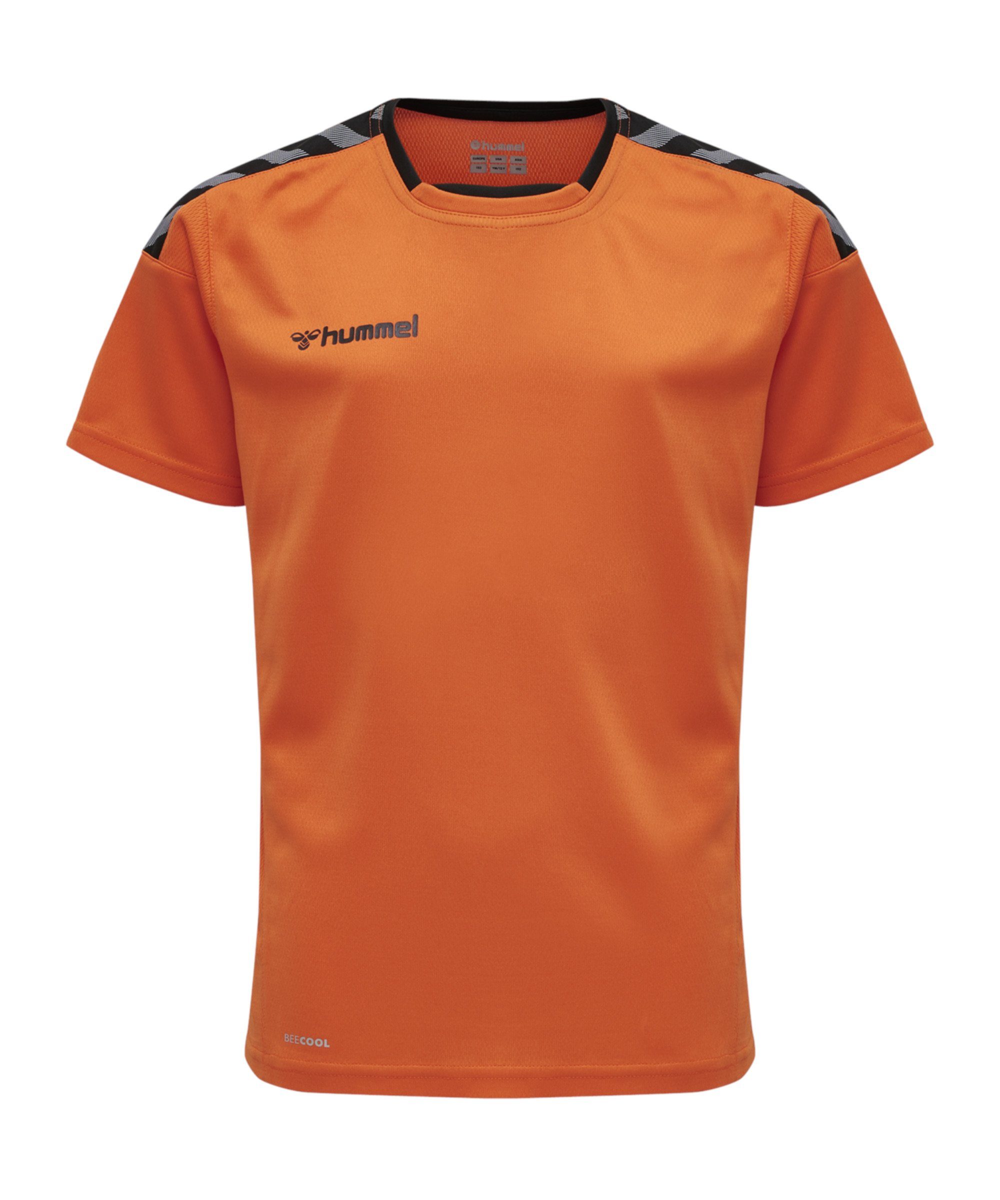 Poly kurzarm hummel Fußballtrikot Authentic Kids orange Trikot