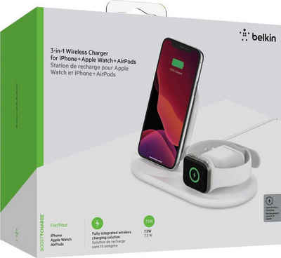 Belkin »3-in-1 Wireless Ladestation für Apple« Wireless Charger (Fast Wireless Charging - Boost Charge)