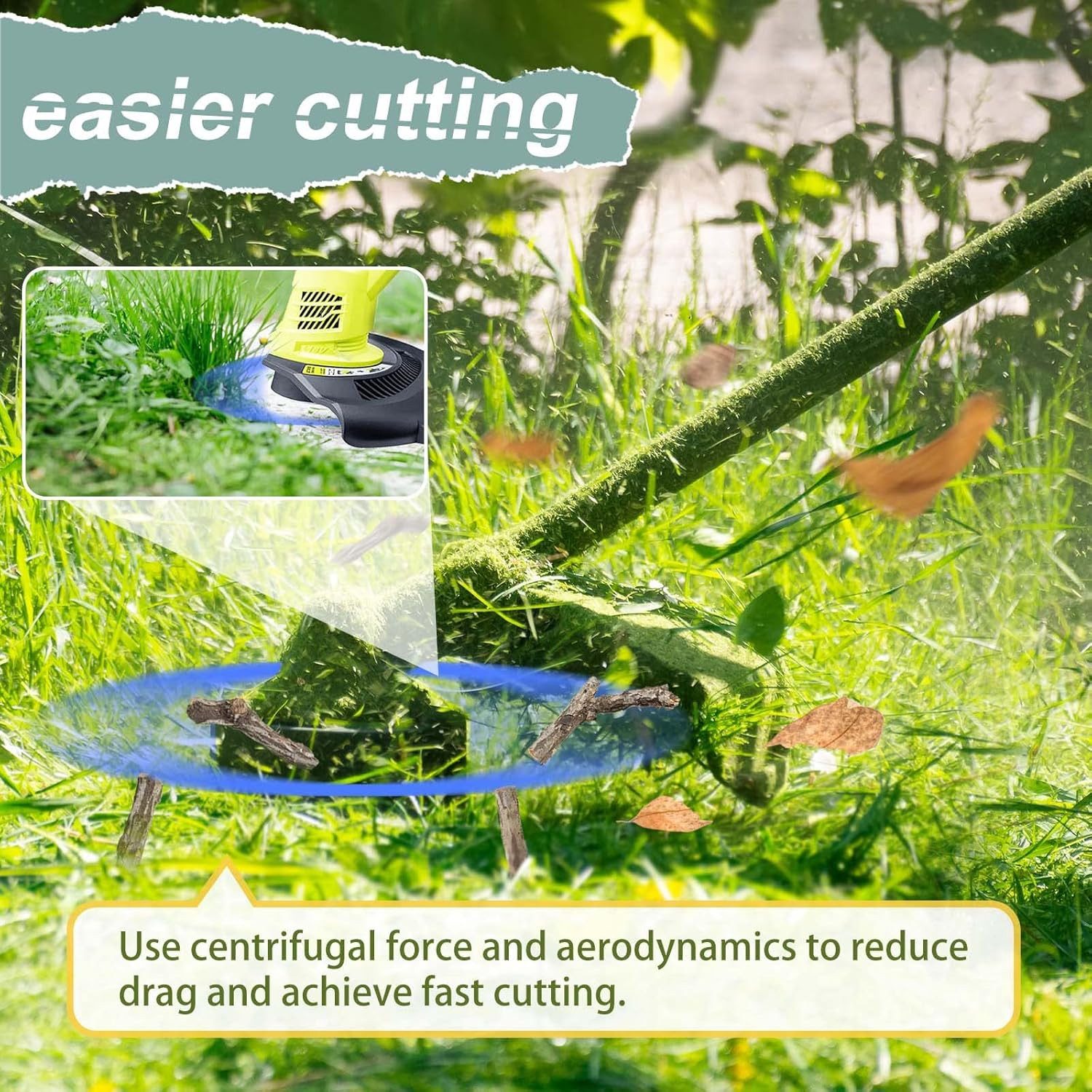 FELIXLEO Rasentrimmer-Ersatzspule 12x Trimmer Spule 3x Kappe für Ryobi One+ 18V 24V 40V, (1-St)