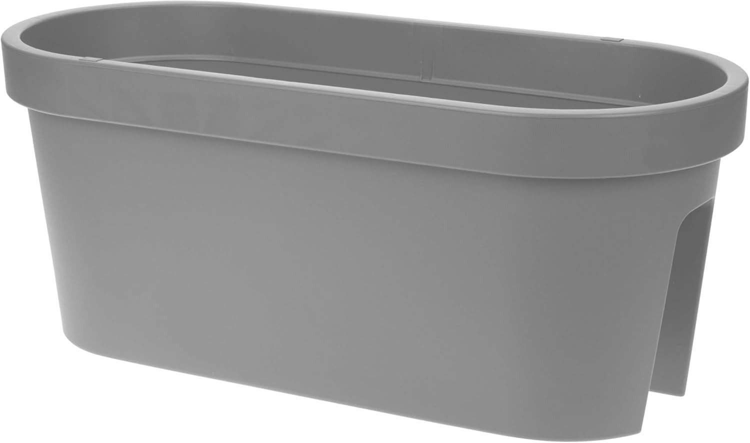 mucHome Balkonkasten für Geländer Breite 60cm Kunststoff Blumenkasten Blumentopf Pflanztopf