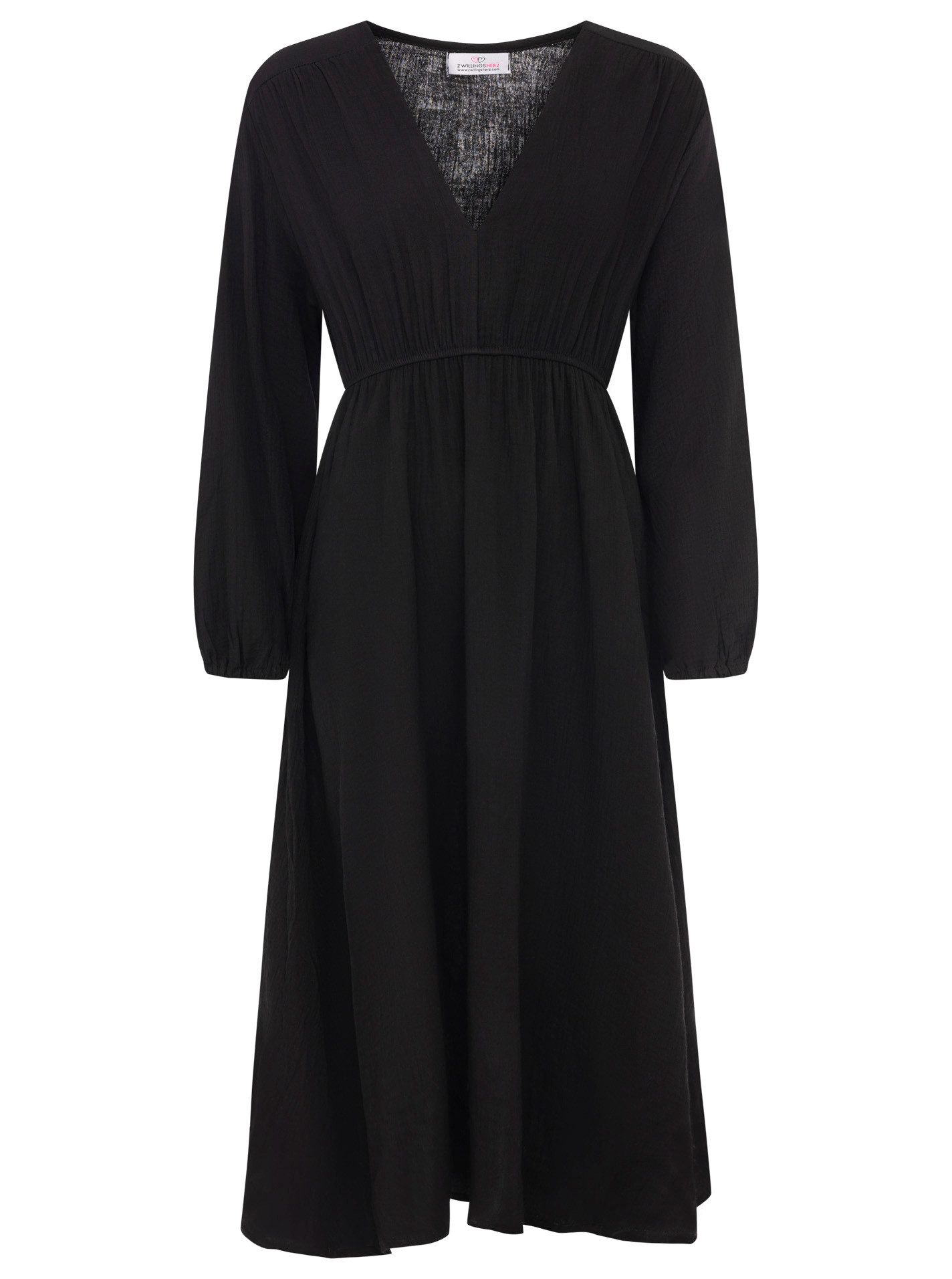 Zwillingsherz Maxikleid Maxikleid Baumwolle Musselin