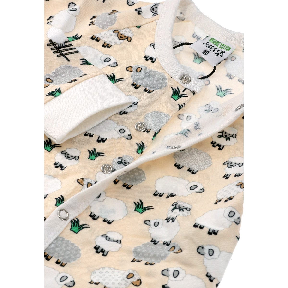 Villervalla Strampler Schaf Unisex Kinder Einteiler, Overall, Babyanzug, Babyoverall, Babyanzug